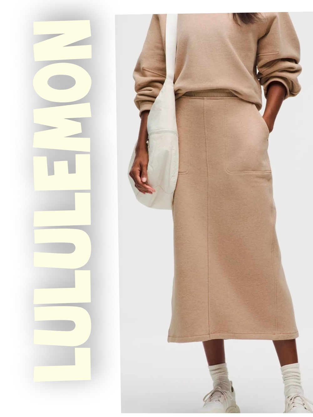 lululemon athletica Beige/Tan Midi Skirt